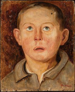 Nyitott galléros fiúfej alkotó: Tadeusz Makowski