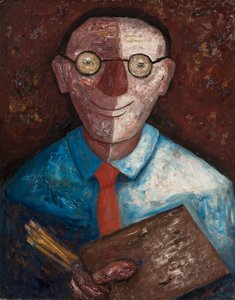 Férfiportré palettával (Jacques Gotkowski) alkotó: Tadeusz Makowski