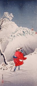 Havas este egy hegyi ösvényen alkotó: Takahashi Hiroaki