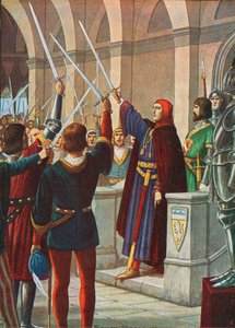 Cangrande della Scalát nevezték ki a Liga Ghibillini tábornokává, 1318 decemberében alkotó: Tancredi Scarpelli