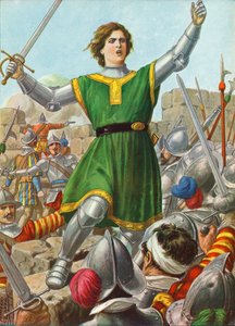 Caterina Sforza vezeti az ellenállást Forliban 1500. január 12-én alkotó: Tancredi Scarpelli