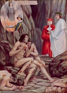 Illusztráció Dante Isteni színjátékához alkotó: Tancredi Scarpelli