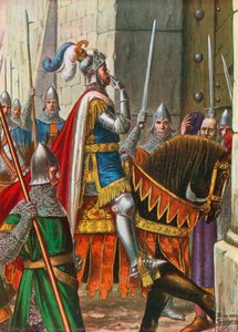 1237-ben Ezzelino da Romano, II. Frigyes szövetségese belép Padovába alkotó: Tancredi Scarpelli