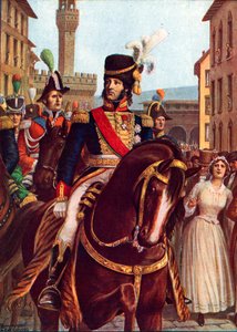 Joachim Murat belép Firenzébe, 1801. január 19-én alkotó: Tancredi Scarpelli