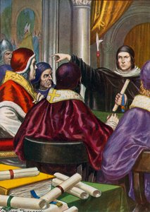 Pármai Roland levelet hoz VII. Gergely pápának IV. Henriktől, a római római császártól alkotó: Tancredi Scarpelli