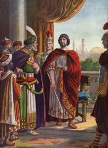 Római ókor: Julianus hitehagyott császár (Julian filozófus vagy II. Julianus), akit II. Shapur perzsa király győzött i.sz. 363-ban”” (Julianus hitehagyott római császár (Julianus, a filozófus) és II. Shapur perzsa királya, i.sz. 363) Illusztráció: Tancre alkotó: Tancredi Scarpelli