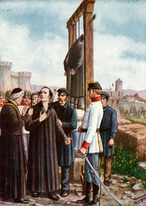 A Belfiore-i mártírok: Don Enrico Tazzoli utolsó pillanatai, 1853 alkotó: Tancredi Scarpelli