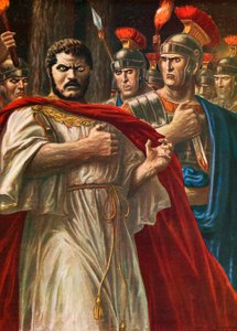 Caracalla császárt, akit Julius Martialis meg akar ölni alkotó: Tancredi Scarpelli