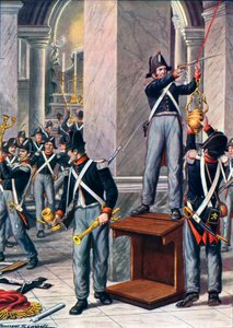 Cesena kifosztása pápai katonák által, 1832 alkotó: Tancredi Scarpelli
