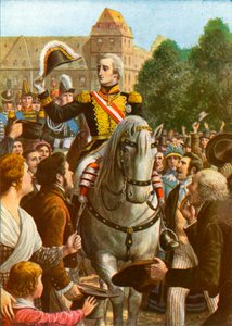 Vittorio Emmanuel I. visszatérése Torinóba alkotó: Tancredi Scarpelli