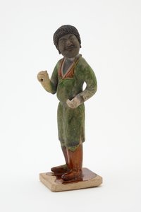 Vőlegény, 700-750 körül (cserép ólom-szilikát mázzal és festett részletekkel)