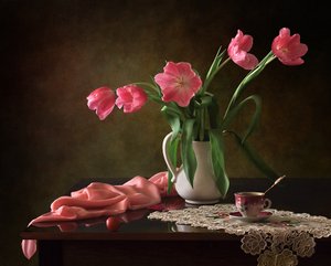 Elegáns rózsaszín tulipánok alkotó: Tatyana Skorokhod