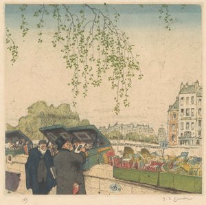 Könyvkereskedő a párizsi rakparton alkotó: Tavík František Šimon (signed by artist)