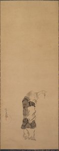 Kenshu, Szerzetes garnélával, c. 1600-1640. alkotó: Tawaraya Sotatsu