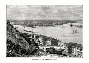 Az Oka és a Volga összefolyása, Oroszország, 1879