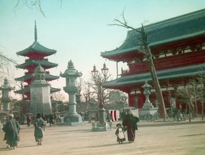 Senso - Ji templomkapu, Tokió 1900-1915 körül (fénykép)