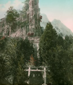 A Gunma prefektúrában található Myogi hegy látképe, 1900 körül - 1915 (fénykép)