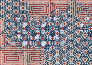 Absztrakt zászló, 2014 (kollázs, vászon) alkotó: Teis Albers