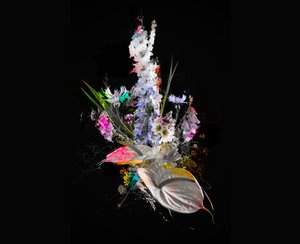 Bouquet II, 2017 (vegyes technika, vászon) alkotó: Teis Albers