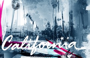 Kalifornia, 2015 (kollázs vászonra) alkotó: Teis Albers