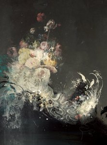 FloralCollar I, 2018 (kollázs, vászon)