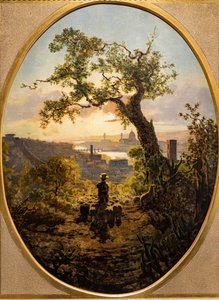 Firenze tája a St. Miniato-dombról alkotó: Telemaco Signorini