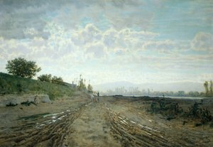 Reggel az Arnón, Telemaco Signorini (1835-1901). alkotó: Telemaco Signorini