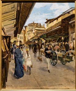Régi híd Firenzében, 1882 körül (olaj, vászon)