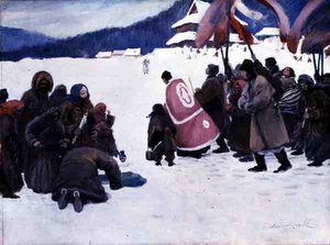 A víz áldása (akvarell és gouache a fedélzeten)