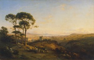 Nápoly Conocchiából, Teodoro Duclere 1838, olaj, vászon