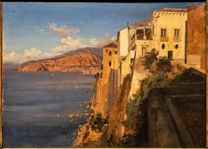 Teodoro Duclère: "Tasso háza Sorrentóban", olajfestmény, 1862 körül.