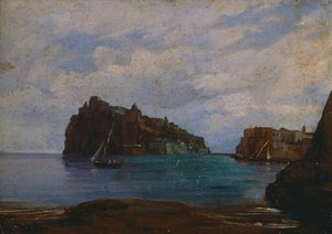 Ischia aragóniai kastélya (olaj, vászon)