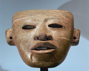 Temetkezési maszk, Középhegység, Mexikó, 250-550 körül (szerpentin)