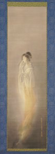 Kísértet [jobbra egy párból], 1900 július (tus és világos szín, selyem) alkotó: Terasaki Kogyo