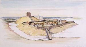 A York-i kastély, amilyennek látszott nem sokkal az építés után, a Minsterrel azután, 1985-ben alkotó: Terry Ball