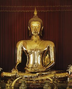 Buddha kép (arany) alkotó: Thai School