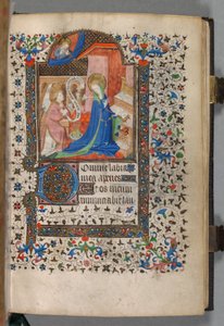 Órakönyv (Párizs használata): Fol. 37r, Annunciáció