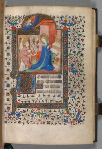 Órakönyv Párizs használata: Fol. 37r, Angyali üdvözlet, c. 1420.