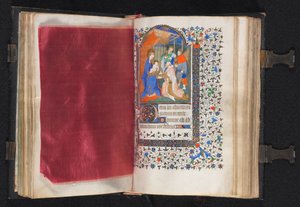 Órakönyv Párizs használata: Fol. 66v, díszített szegély, c. 1420.