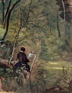 Hestercombe Woods, Somerset 1834 (akvarell és gouache) alkotó: The Rev. John Eagles