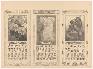 1910. júliusi, augusztusi és novemberi naptárak