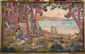 Fürdőzők a tenger mellett, 1907-08 alkotó: Théo van Rysselberghe