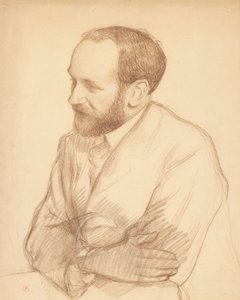 Henri Gheon portréja, 1903 körül (kréta, papír) alkotó: Theo van Rysselberghe