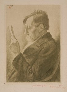 Az olvasó Émile Verhaeren író portréja alkotó: Théo van Rysselberghe