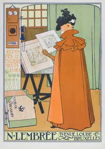 Plakát reklámművészeti bolt, Brüsszel alkotó: Théo van Rysselberghe