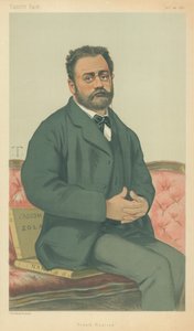 M Emile Zola, francia realizmus, 1880. január 24., Vanity Fair rajzfilm