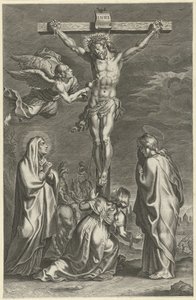 Krisztus a kereszten Jelenetek az Ó- és Újszövetségből (sorozat címe) Breviarium romanum (sorozat címe) alkotó: Theodoor Galle (possibly)