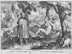 Kolumbusz „Amerika felfedezése”, 1492, 1600 körül