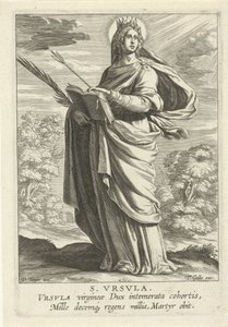 Szent Orsolya S. Vrsvla (cím az objektumon) Feminine heiligen (sorozat címe) Mirror Illuminated Virgin (sorozat címe)