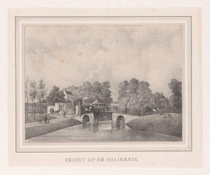 Malie híd Utrechtben Kilátás a Malie-hídra (cím az objektumon) alkotó: Theodoor Soeterik (possibly)